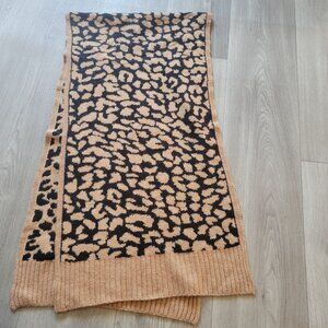 J.Crew Leopard Print Alpaca Wool Scarf  66x17